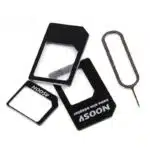 Three-Piece SIM Card Adapter Kit side view