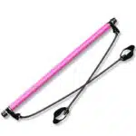 Resistance Bar with Bands — Home Workout Bar with Foot Anchors (Pink) - Image 8