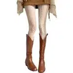 Rose Jacquard Fishnet Stockings — Lace-Top Fishnet Tights, Free Size (White/Cream) - Image 4