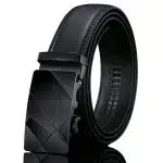 Automatic Buckle Cowhide Leather Belt with Alloy Buckle — 110–125 cm - Image 3