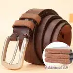 Full-Grain Cowhide Belt with Alloy Pin Buckle — 5.0mm Thick, 105–130 cm - Image 4