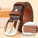 Full-Grain Cowhide Belt with Alloy Pin Buckle — 5.0mm Thick, 105–130 cm